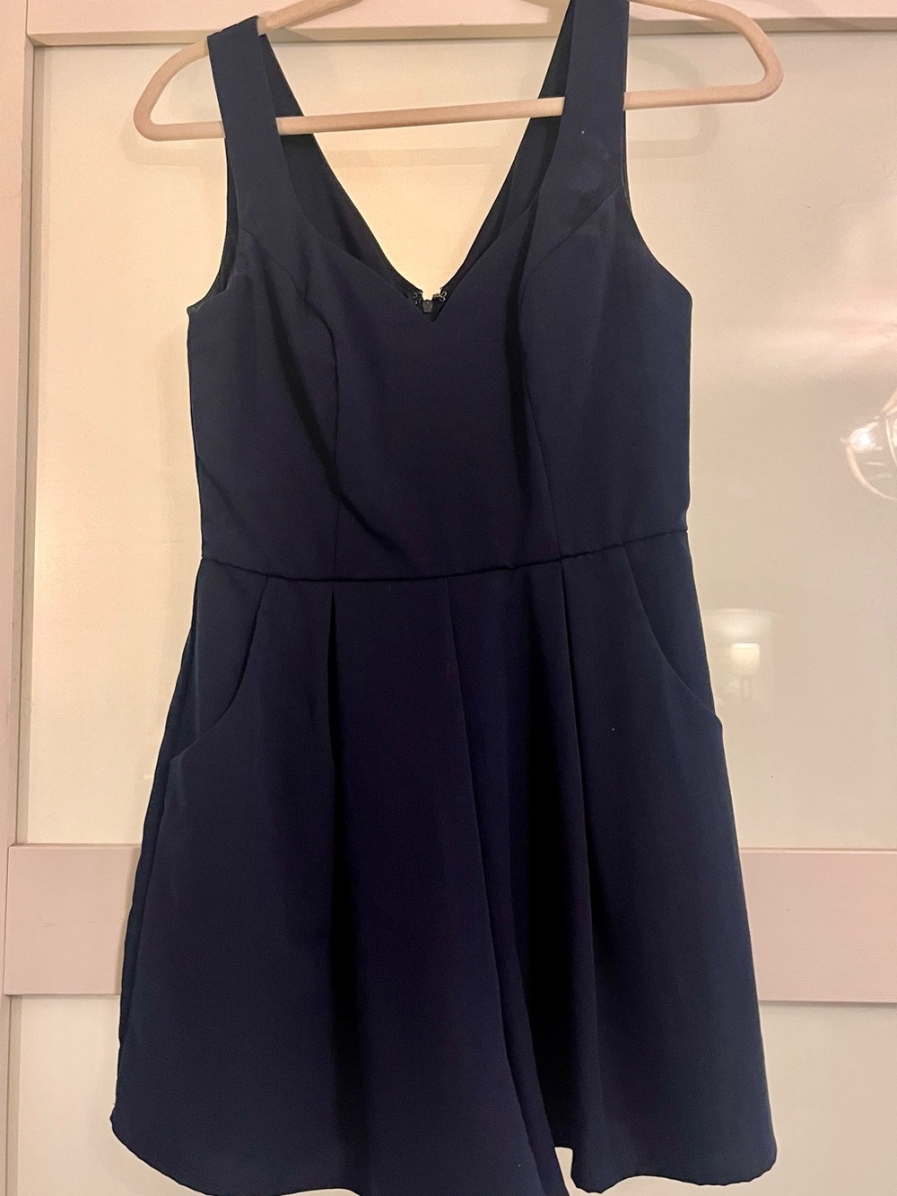 Navy Sleeveless V-Neck Romper